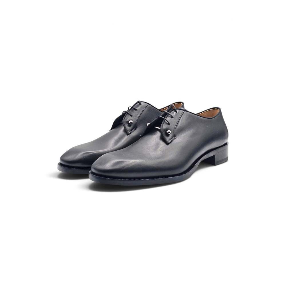 Christian Louboutin Chambeliss Leather Derby Shoes Black EU 44.5 US 11.5 $1350